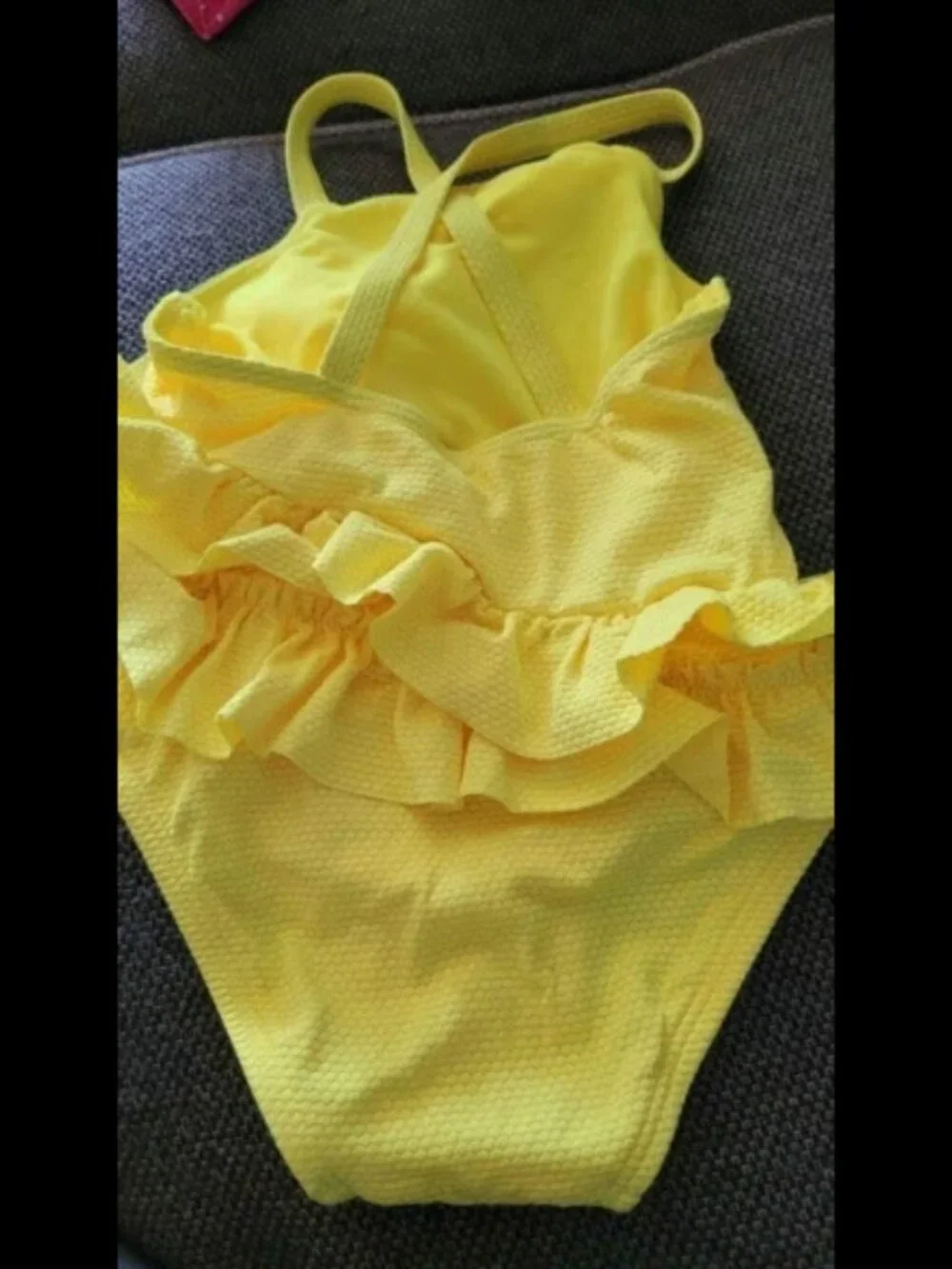 Girls size 18 months yellow swim suit